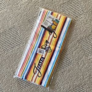 NEW Fiesta Dancing Lady Logo Kitchen Towel | Fiestaware Sunflower Stripe